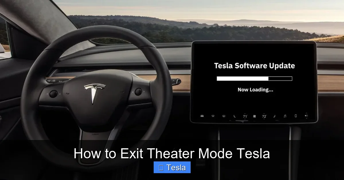 How to Exit Theater Mode Tesla