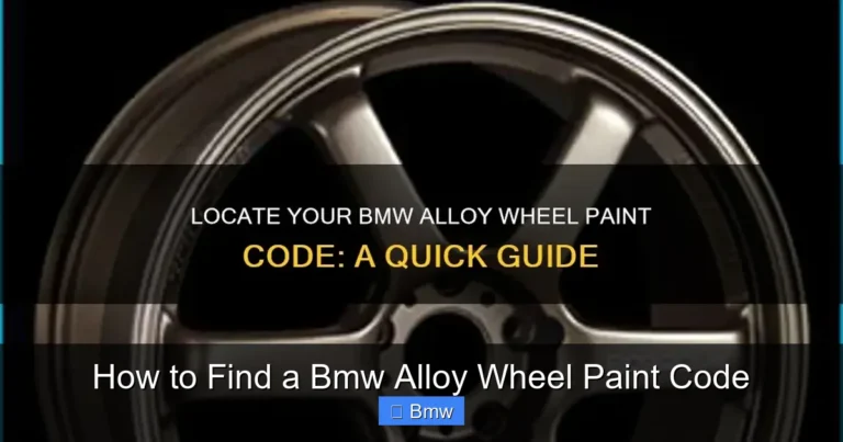How to Find a Bmw Alloy Wheel Paint Code