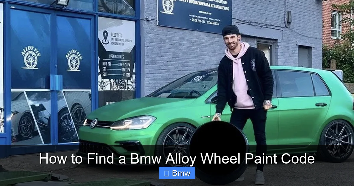 How to Find a Bmw Alloy Wheel Paint Code