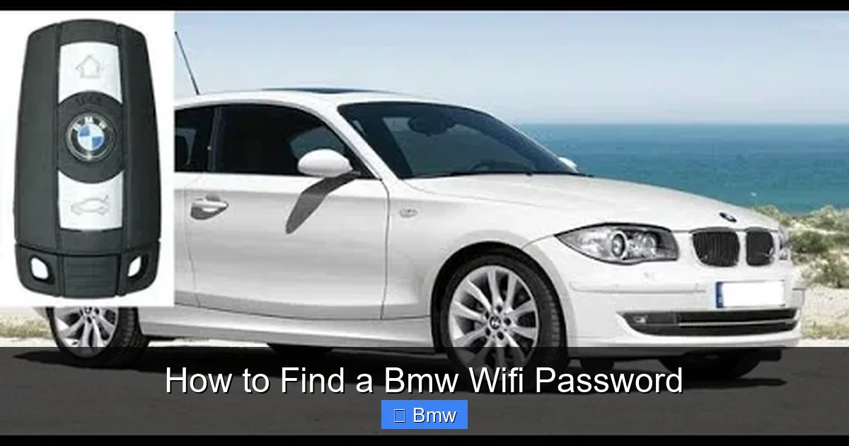 How to Find a Bmw Wifi Password
