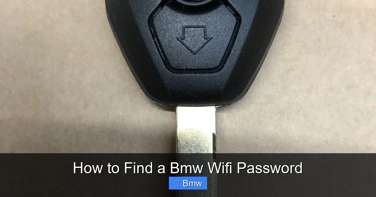 How to Find a Bmw Wifi Password