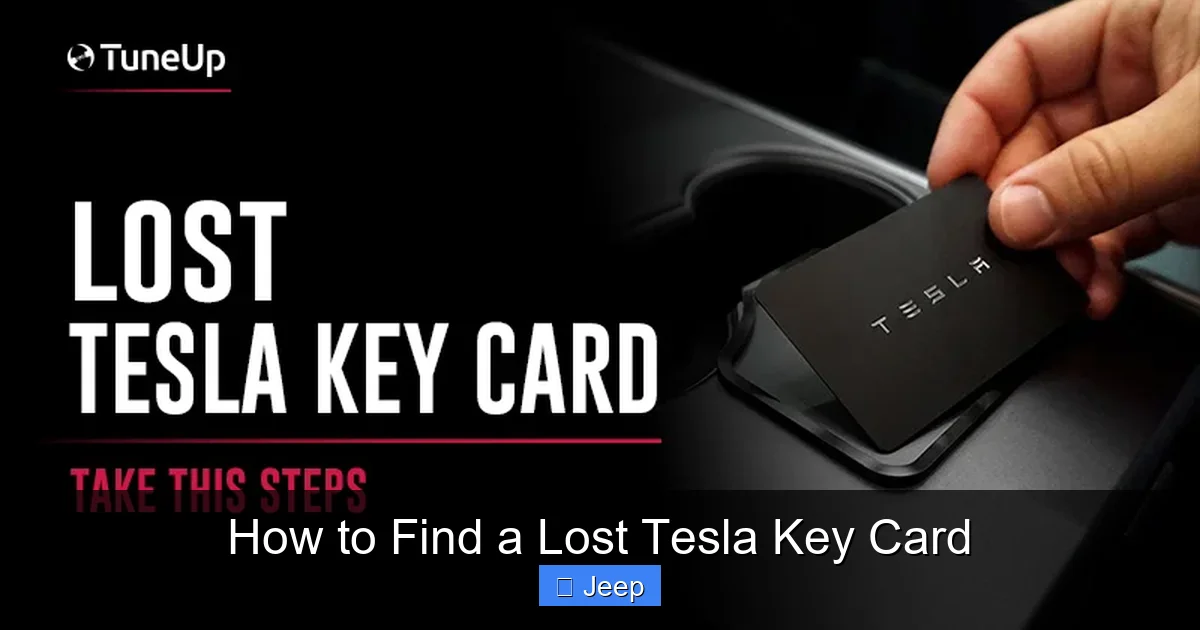 How to Find a Lost Tesla Key Card