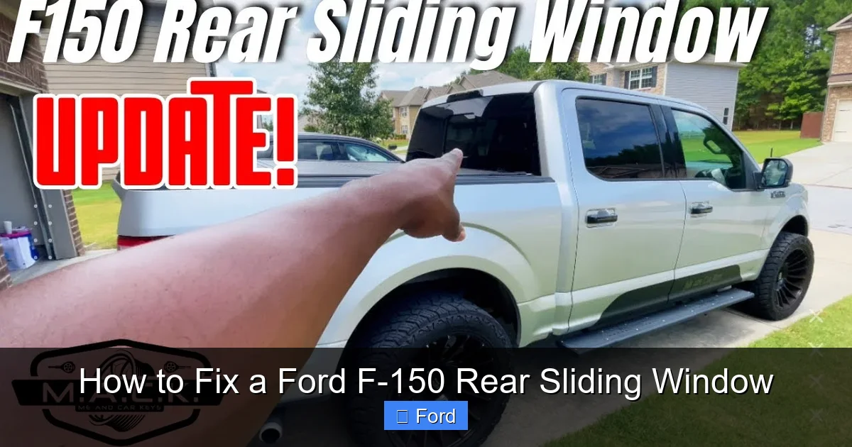 How to Fix a Ford F-150 Rear Sliding Window