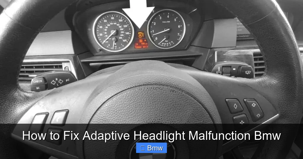 How to Fix Adaptive Headlight Malfunction Bmw