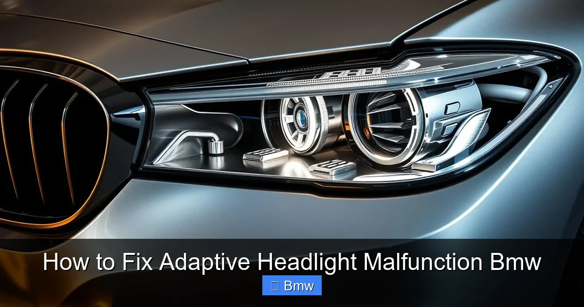 How to Fix Adaptive Headlight Malfunction Bmw