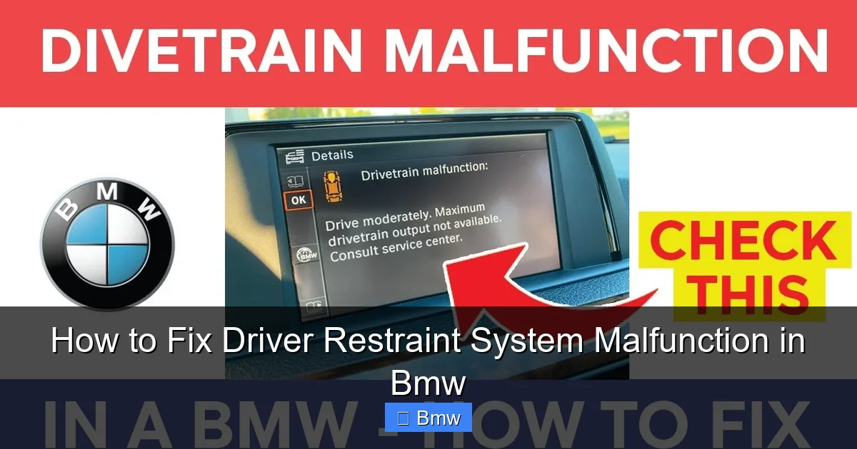 How to Fix Driver Restraint System Malfunction in Bmw