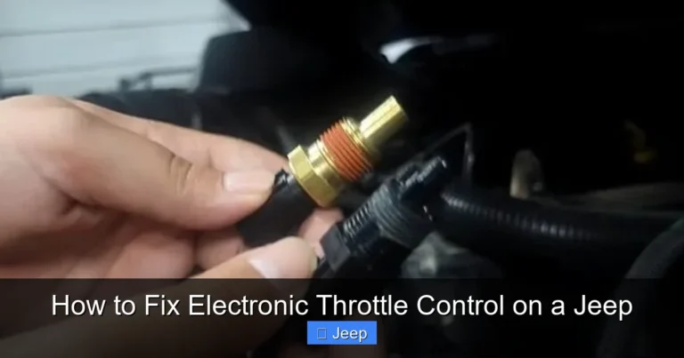 How to Fix Electronic Throttle Control on a Jeep