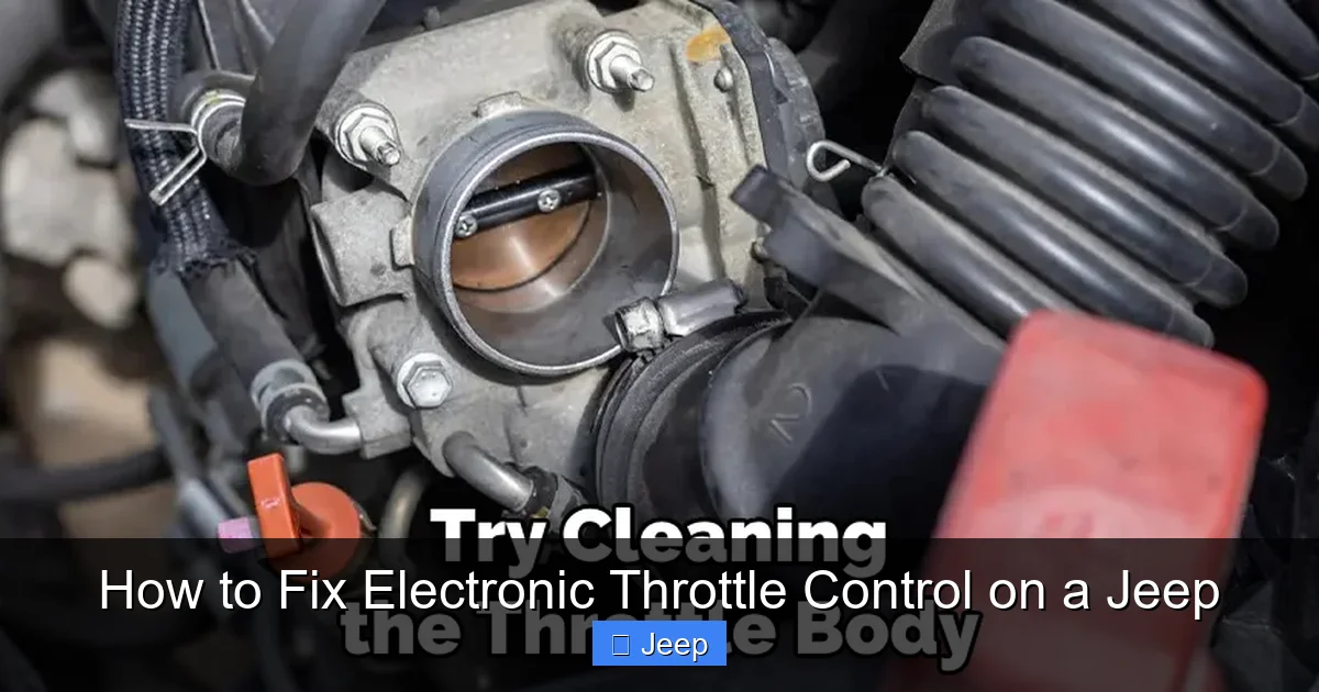 How to Fix Electronic Throttle Control on a Jeep