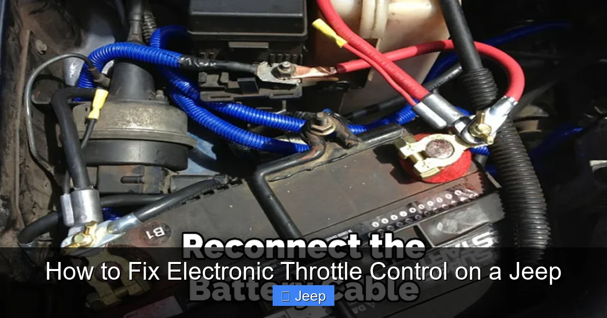 How to Fix Electronic Throttle Control on a Jeep