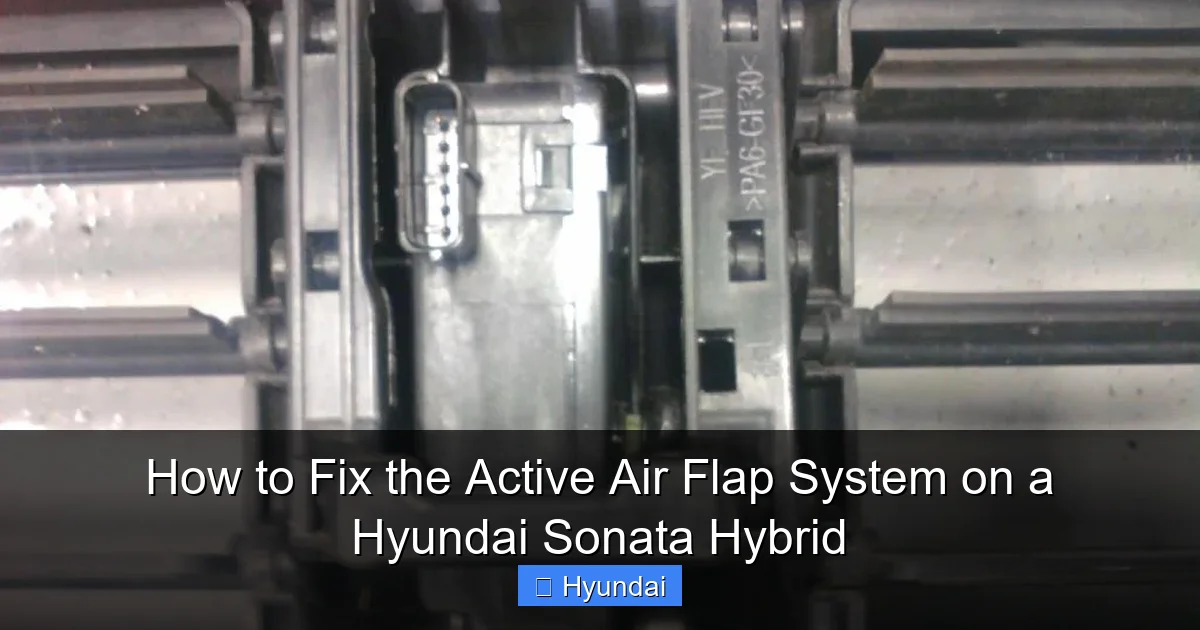 How to Fix the Active Air Flap System on a Hyundai Sonata Hybrid
