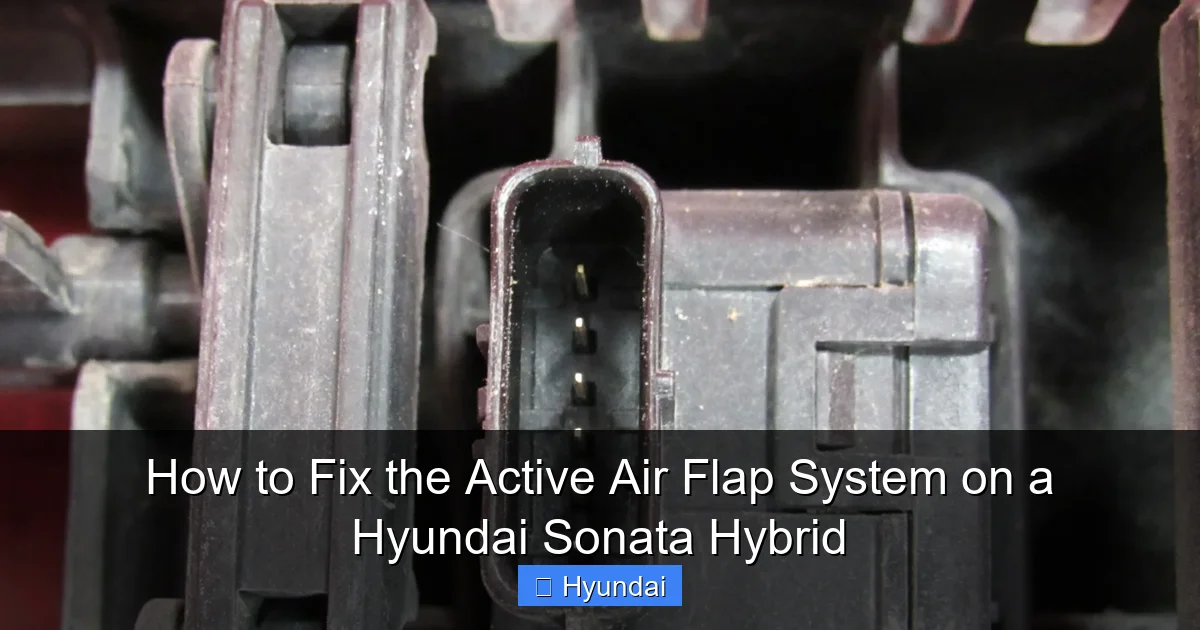 How to Fix the Active Air Flap System on a Hyundai Sonata Hybrid