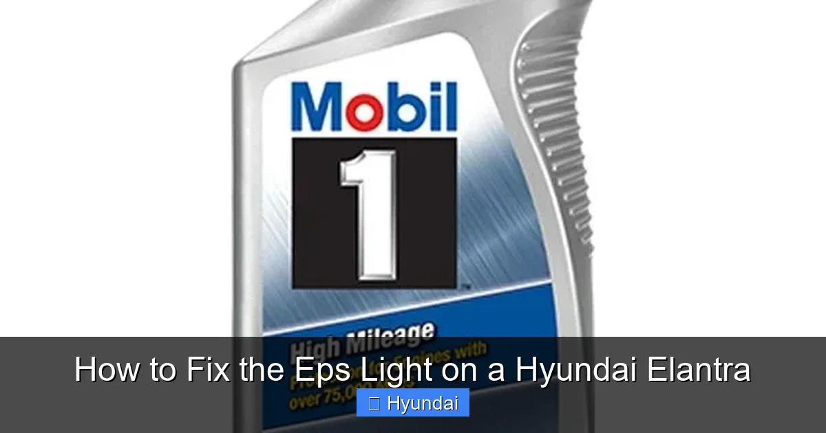 How to Fix the Eps Light on a Hyundai Elantra