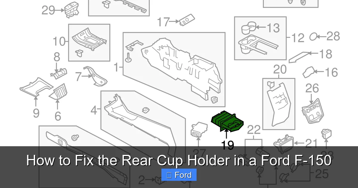 How to Fix the Rear Cup Holder in a Ford F-150