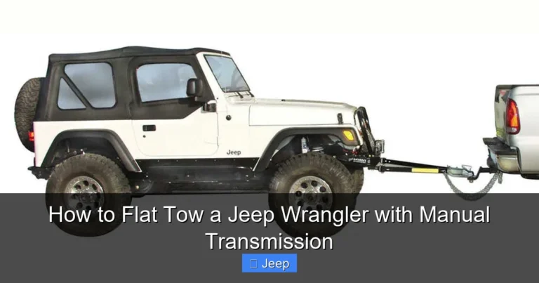 How to Flat Tow a Jeep Wrangler with Manual Transmission