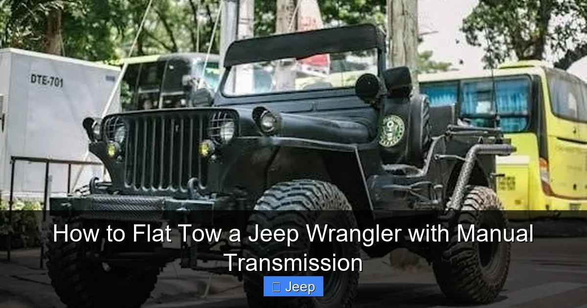 How to Flat Tow a Jeep Wrangler with Manual Transmission