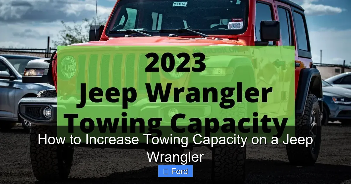 How to Increase Towing Capacity on a Jeep Wrangler