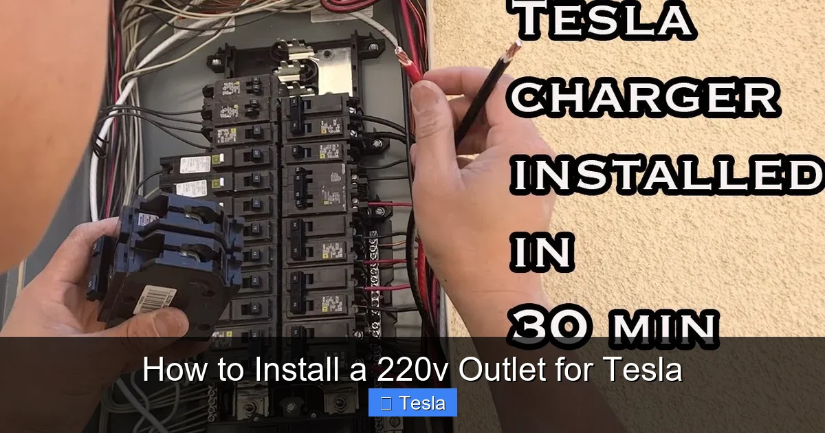 How to Install a 220v Outlet for Tesla