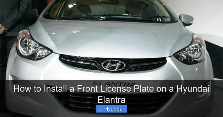 How to Install a Front License Plate on a Hyundai Elantra