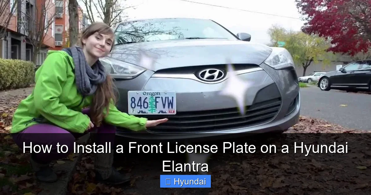 How to Install a Front License Plate on a Hyundai Elantra