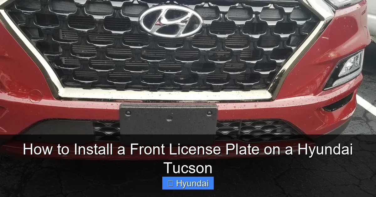How to Install a Front License Plate on a Hyundai Tucson