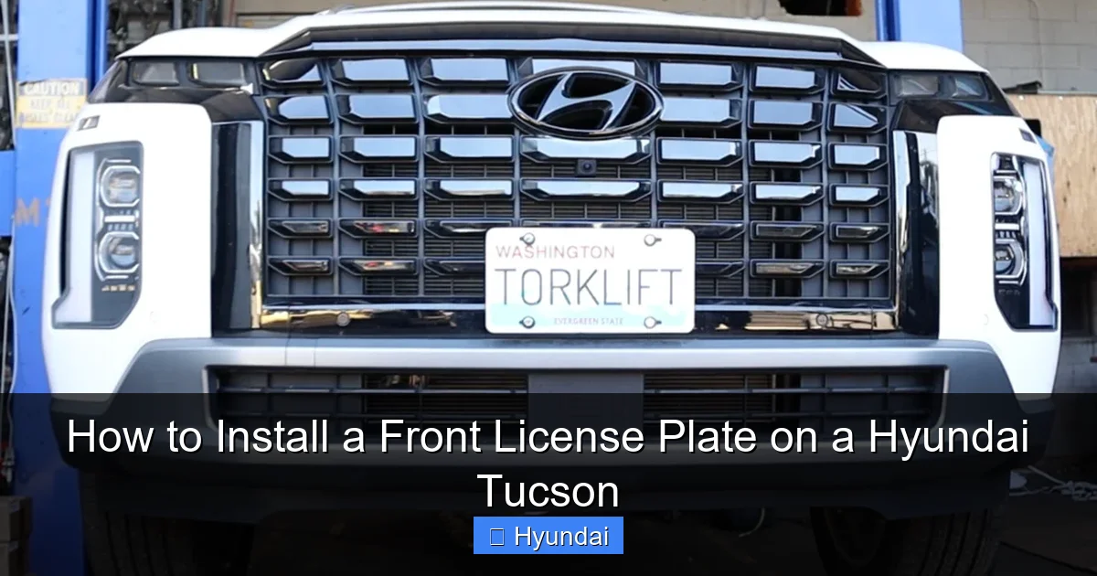 How to Install a Front License Plate on a Hyundai Tucson