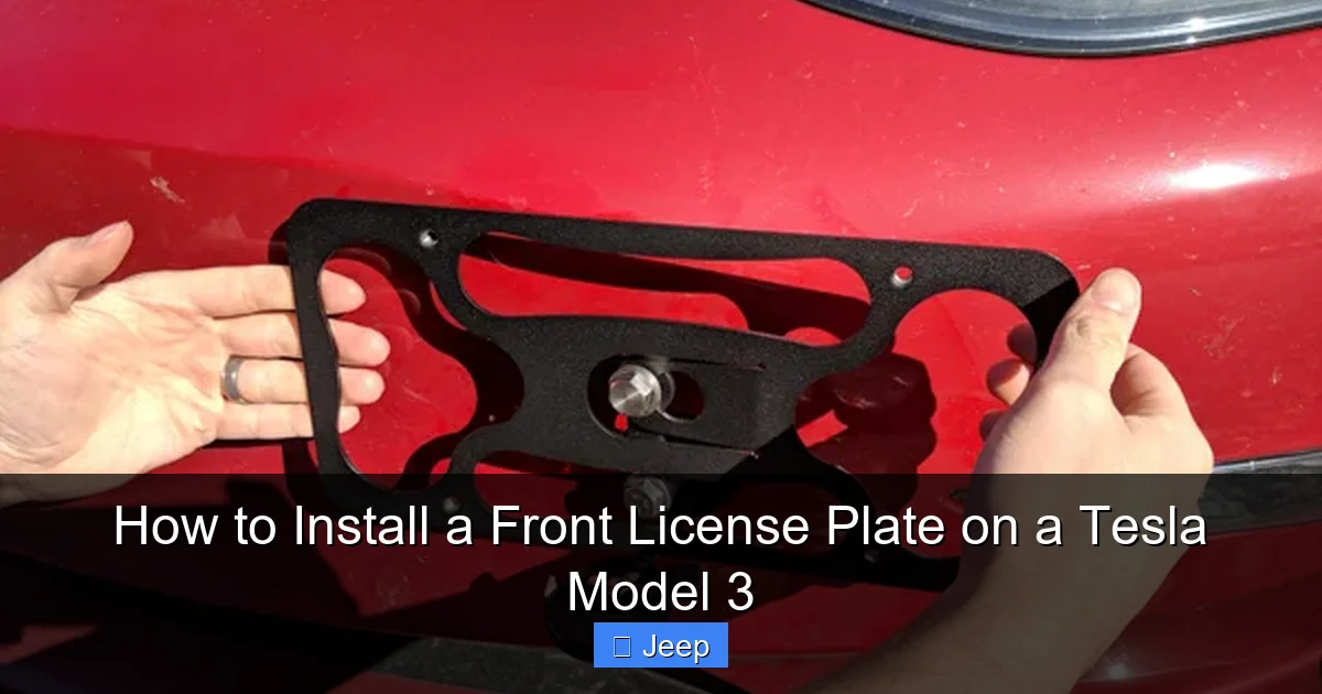 How to Install a Front License Plate on a Tesla Model 3