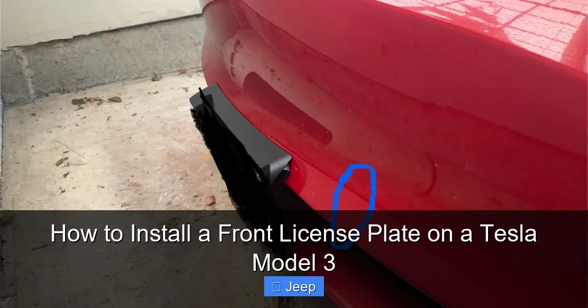 How to Install a Front License Plate on a Tesla Model 3