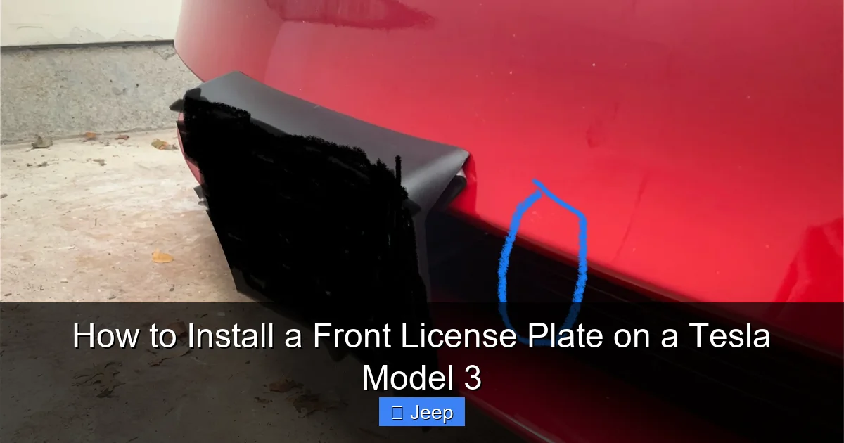 How to Install a Front License Plate on a Tesla Model 3