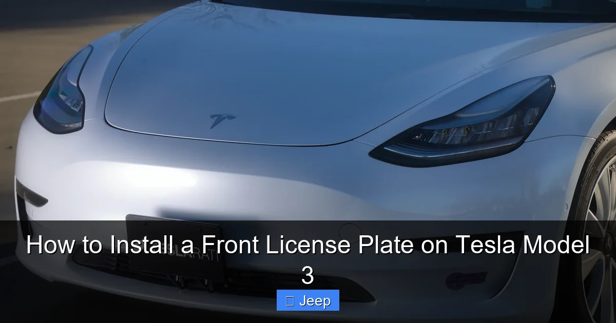 How to Install a Front License Plate on Tesla Model 3