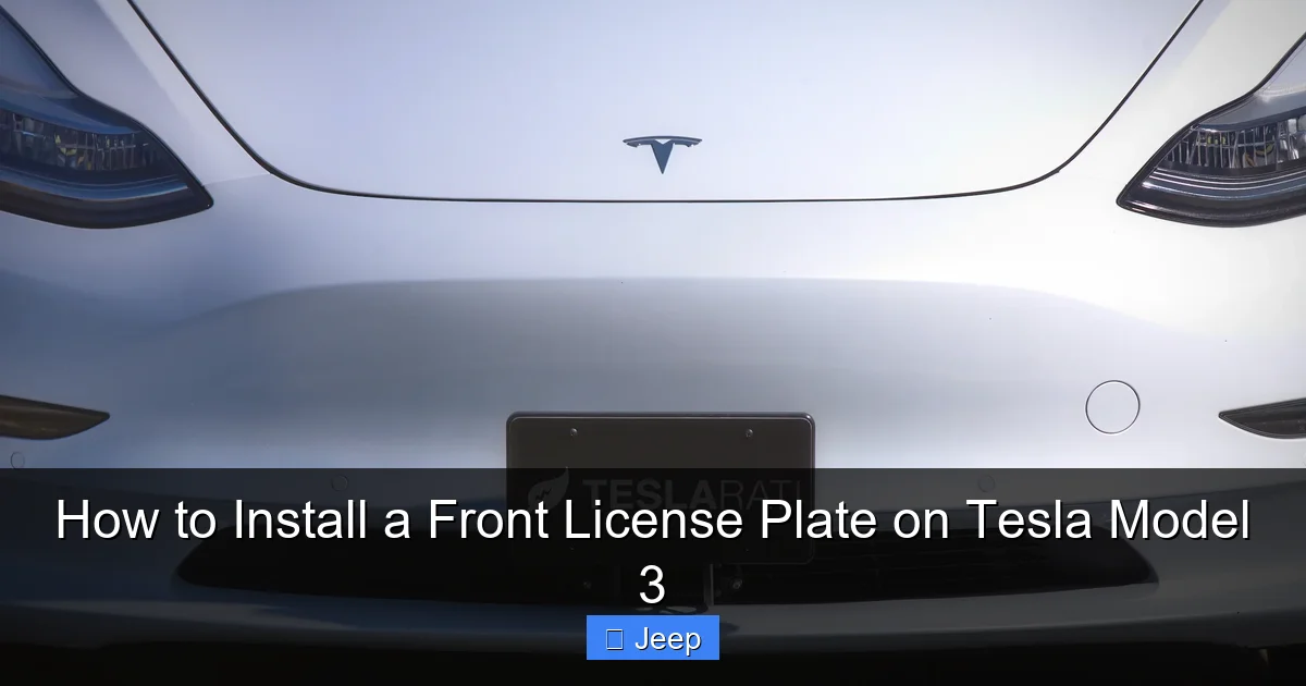 How to Install a Front License Plate on Tesla Model 3