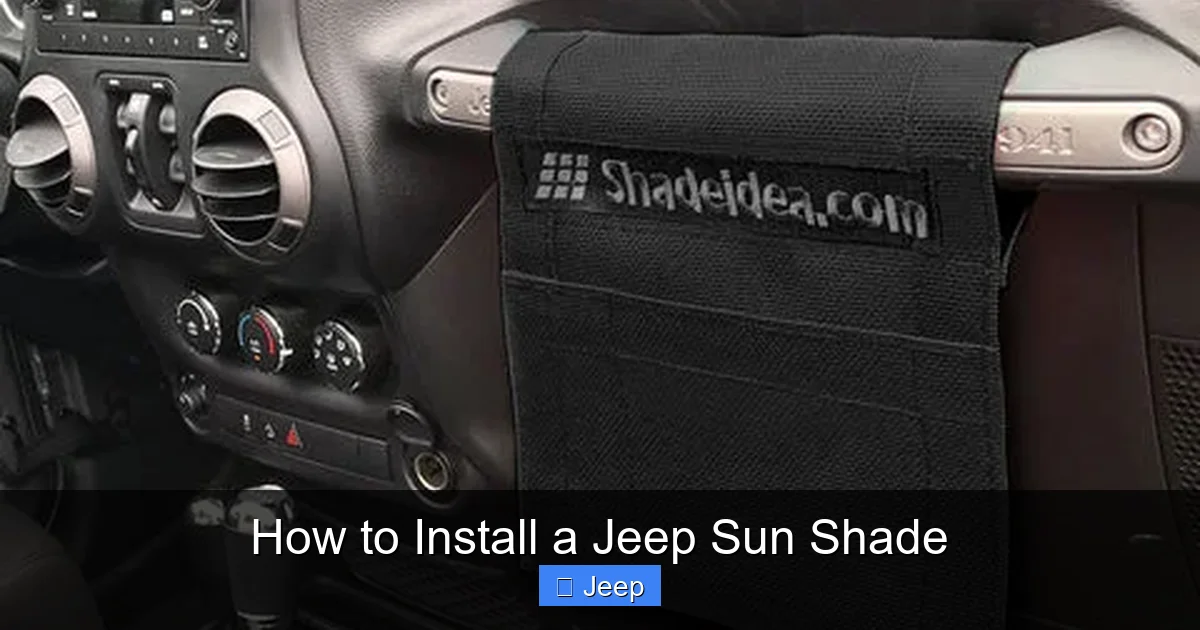 How to Install a Jeep Sun Shade