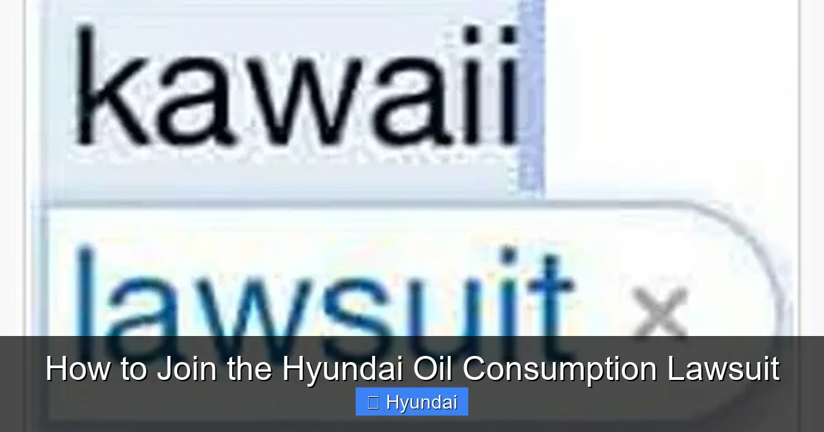 How to Join the Hyundai Oil Consumption Lawsuit