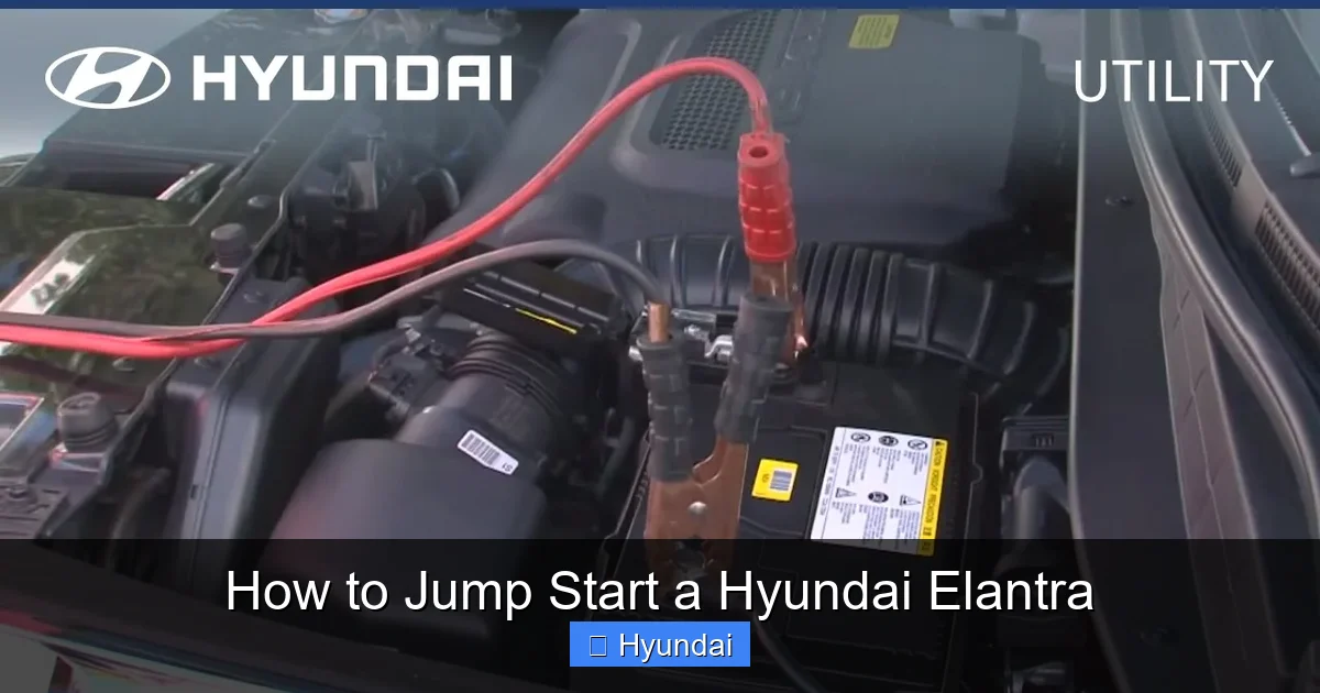 How to Jump Start a Hyundai Elantra