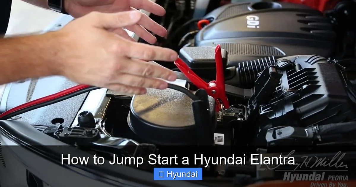 How to Jump Start a Hyundai Elantra
