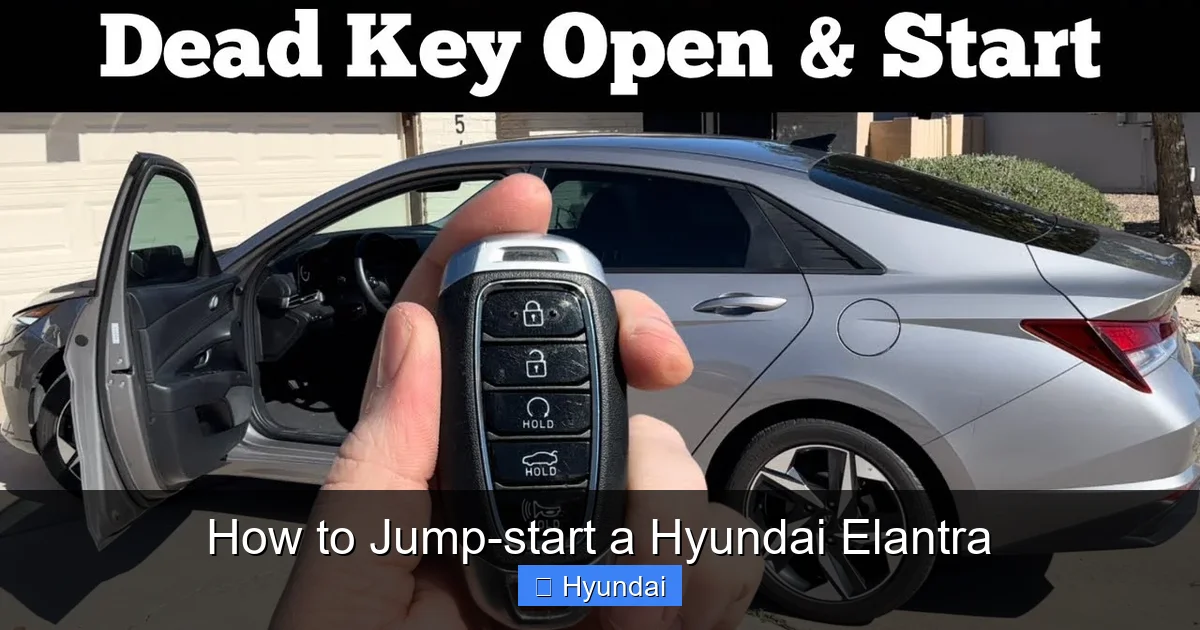 How to Jump-start a Hyundai Elantra