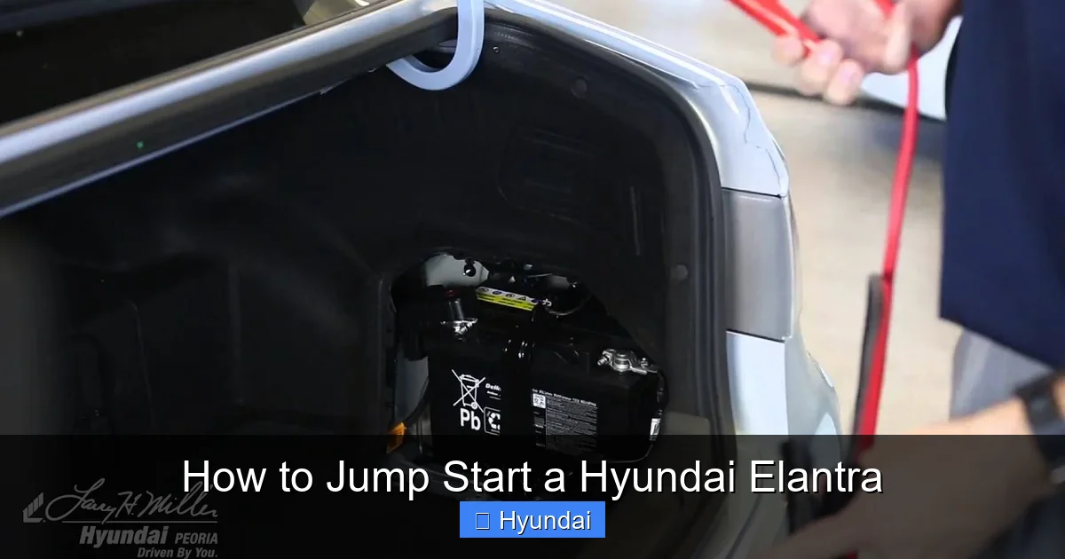 How to Jump Start a Hyundai Elantra