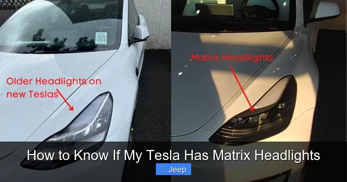 How to Know If My Tesla Has Matrix Headlights