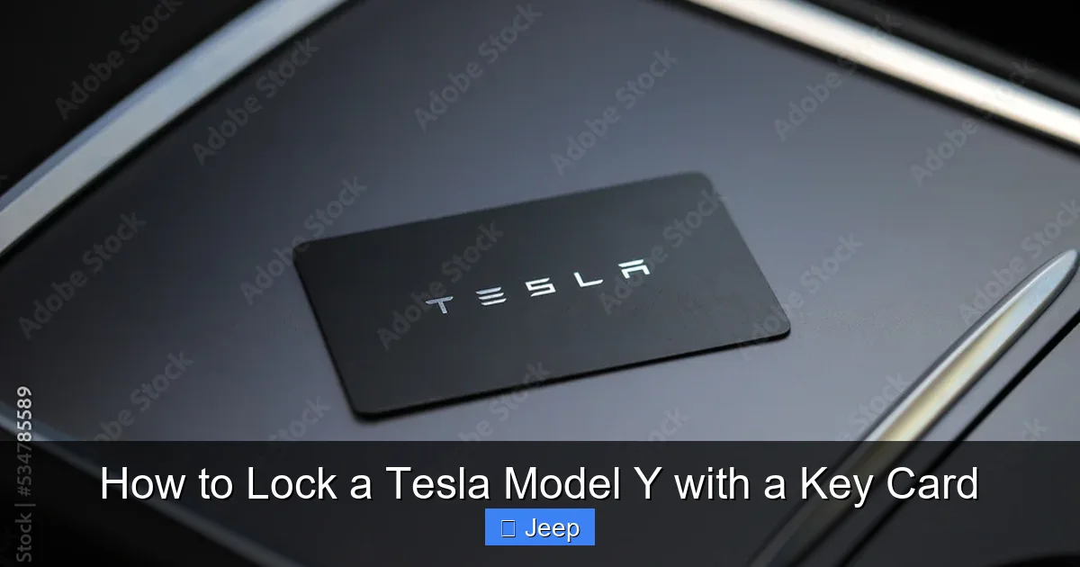 How to Lock a Tesla Model Y with a Key Card