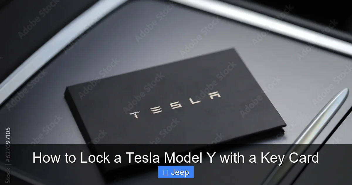How to Lock a Tesla Model Y with a Key Card