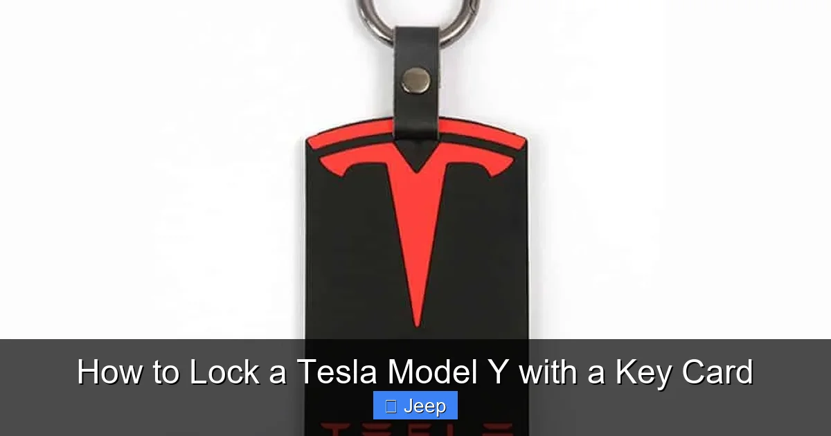 How to Lock a Tesla Model Y with a Key Card