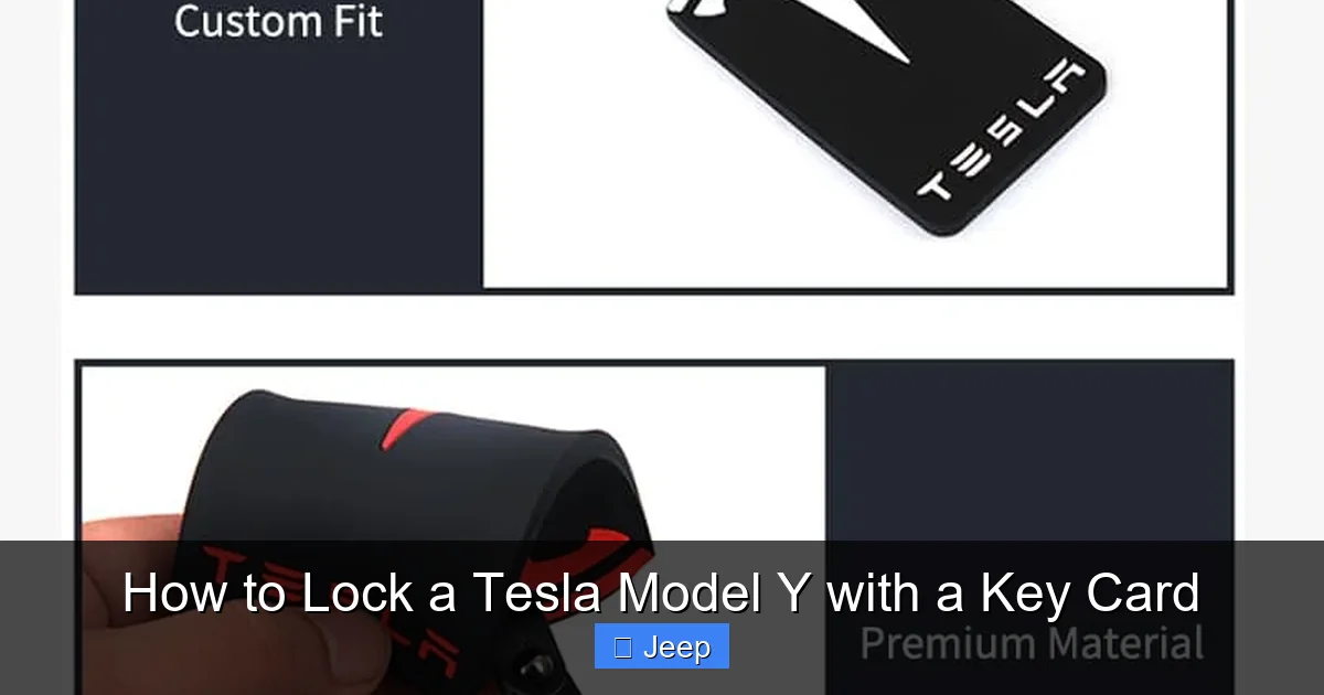 How to Lock a Tesla Model Y with a Key Card