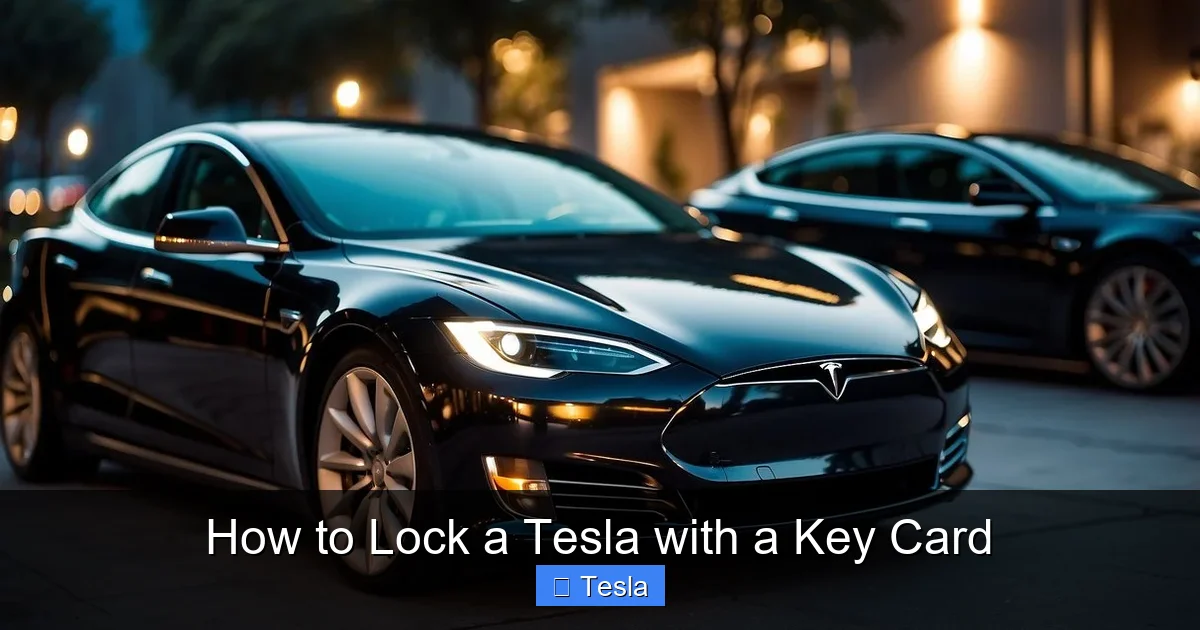 How to Lock a Tesla with a Key Card