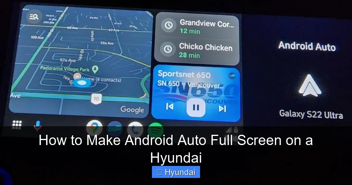 How to Make Android Auto Full Screen on a Hyundai
