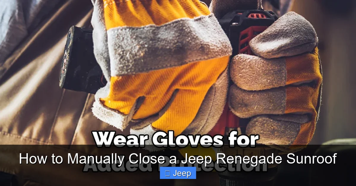 How to Manually Close a Jeep Renegade Sunroof