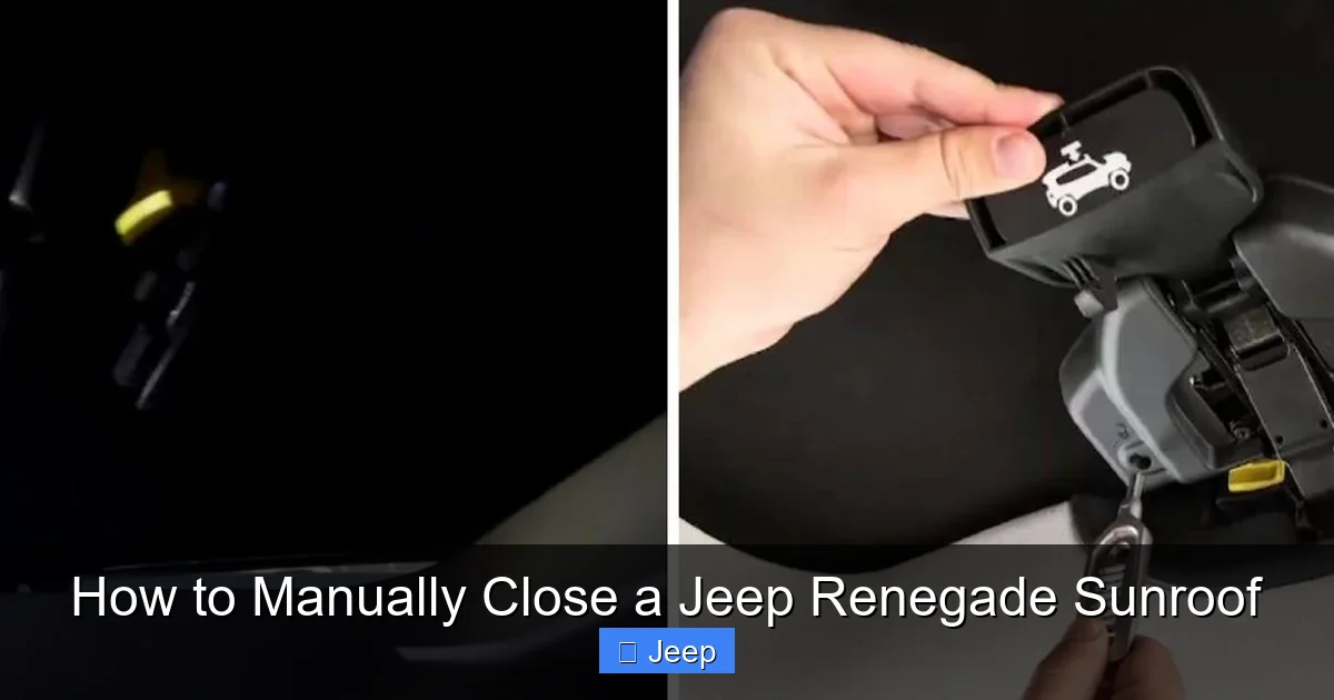 How to Manually Close a Jeep Renegade Sunroof