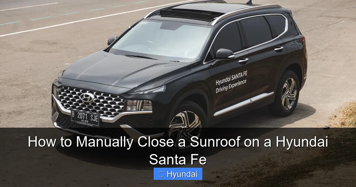 How to Manually Close a Sunroof on a Hyundai Santa Fe