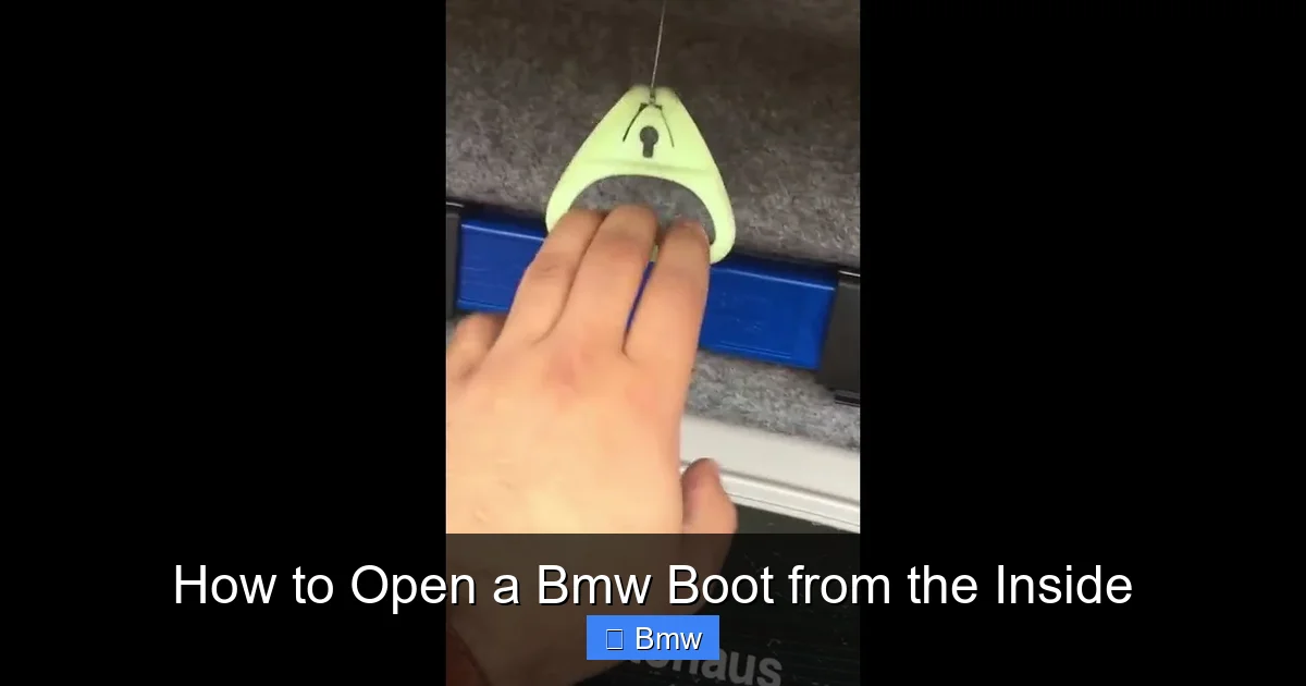 How to Open a Bmw Boot from the Inside