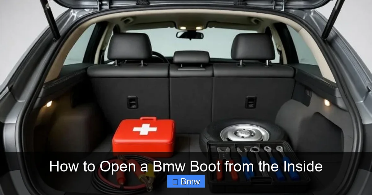 How to Open a Bmw Boot from the Inside