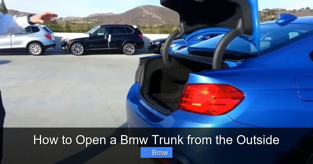 How to Open a Bmw Trunk from the Outside