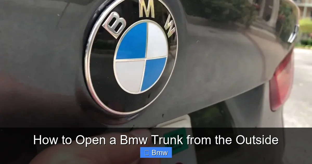 How to Open a Bmw Trunk from the Outside